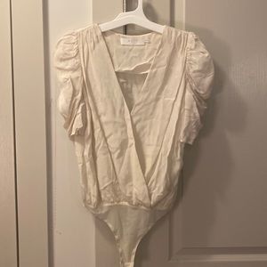 Astr the label cream body suit blouse xs